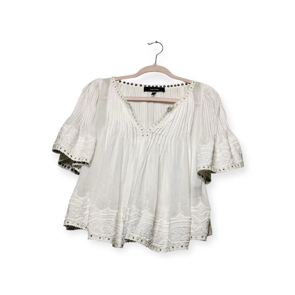 Isabel Marant Tops - Women’s Isabel Marant Etoile Alexia white bohemian blouse, size 42 ( sz10)